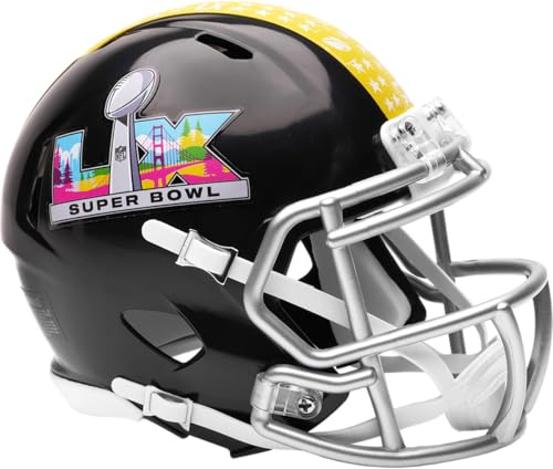 Super Bowl 60 LX Black Revolution Speed Mini Football Helmet - New in Box