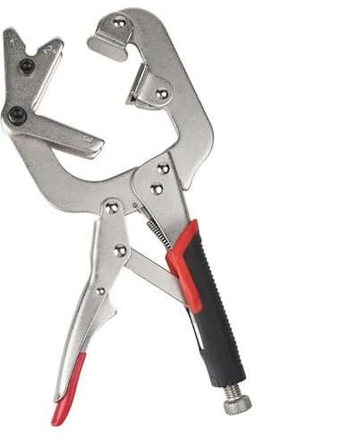 Pinza regolabile per tubi di saldatura, 25,4 cm, morsetto di bloccaggio a C con impugnatura rotante a 270° per tubi da 2,5-7,6 cm, morsetto per saldatura in acciaio al cromo vanadio