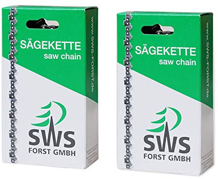 2 Stück SWS Forst GmbH Sägekette langer Schneidezahn 3/8 1,3 mm 46 TG kompatibel mit Dolmar,Echo