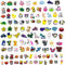 Tyidalin 100 Stück Jibbitz Anstecker Schuh Charms Stecker Schuhanstecker Sticker Geschenke für Erwachsene, Jungen und Mädchen