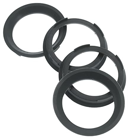 4 anneaux de centrage 70,4 x 57,1 mm gris foncé jantes anneaux fabriqués en Allemagne