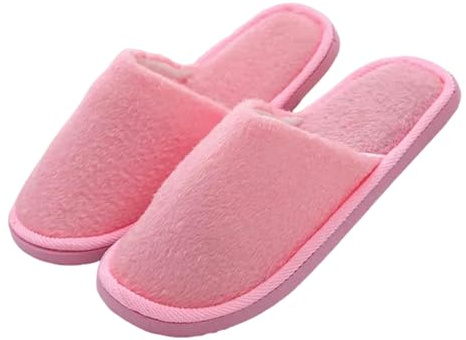 MdybF Pantoufles jetables pour hôtel - En coton doux - Pour femme - Pour hôtel et voyage - Pour chambre à coucher, rose, 38 EU