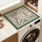 Treer Tappetino per Lavatrice Antiscivolo Assorbente, Copertura Lavatrice Morbido e Ritagliabile, Elegante Chic Tappetino Protezione per Lavatrice e Asciugatrice, Frigorifero (80x80cm,Fiore J)