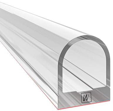 WAKA Premium Duschtür & Duschlippe PRO-A Duschdichtung Optisch Transparent, Duschdichtungen für Duschtüren 8-10mm Glas Länge 800mm Duschkabinen Dichtungen & Duschtürdichtung selbstklebend