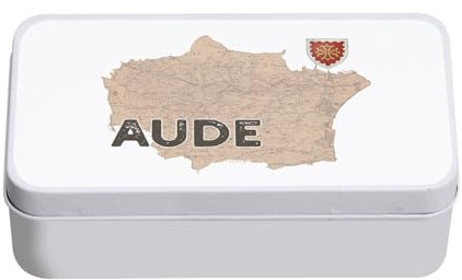 Fabulous Aude 11 Departement Carcassonne Karcassonne antike Okzitanien – 11 x 18,5 x 5,5 cm – Aufbewahrungsbox, Schlüssel, Werkzeug, Brotdose, Zucker, Kekse