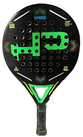 HP SPEED, Racchetta Padel Fibra di Vetro - Soft Eva Core – Leggera e maneggevole – forma rotonda - Misura Standard.