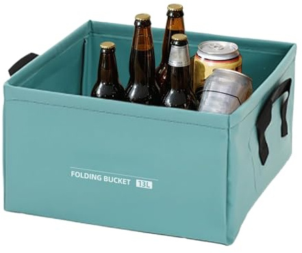 Opdestn Bassin De Vaisselle,Bac à Bouteilles - 13L Récipient Multifonctionnel Pliable Plateau De Rangement pour Cuisine Lessive Randonnée Pêche Maison Camping