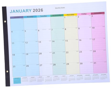 Angoily calendario de oficina póster cartel de calendario de pared grande para el mes planificador de pared