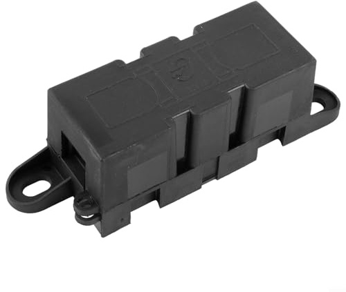 Soporte de fusibles MEGA resistente para coche, barco, marino, 12/24 V, 60-500 amperios con pernos M8 para protección de cable de alimentación de audio (100 A)