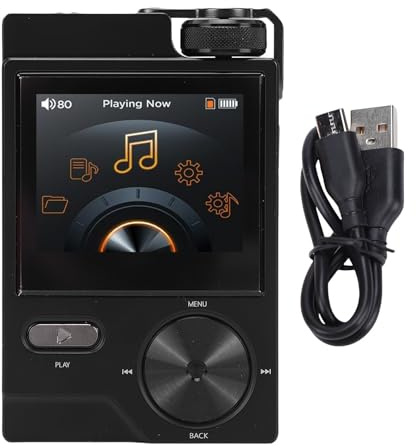 Asixxsix Lettore MP3 HiFi, Lettore FLAC DSD Lossless Lettori Musicali Digitali Portatili con Piccola Scheda di Memoria Incorporata da 64 GB e Schermo LCD da 2 Pollici per Viaggi