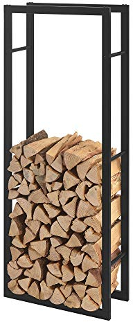 [en.casa] Legnaia Deposito per Legna da Ardere 50 x 150 x 25 cm Portalegna Telaio in Acciaio