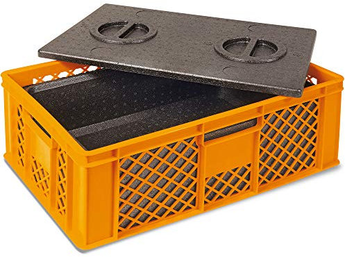 BRB Stapelkorb mit EPP-Isolierbox, LxBxH 600x400x240 mm, orange