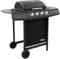 vidaXL Barbecue à Gaz 4 Brûleurs Extérieur Noir avec Housse de Protection et Intégré Thermomètre