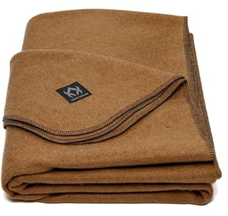 Arcturus Couverture Militaire en Laine – 2 kg, Chaude, épaisse, Lavable, Grande Taille 162,6 x 223,5 cm, idéale pour Le Camping, l'extérieur, Les événements Sportifs et Les Trousses de Survie (Camel)