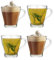 Glass Coffee Mugs Set of 4 - 300ml Clear Tea Cups for Latte, Cappuccino, Espresso, Hot Chocolate, Iced Herbal Tea - Drinking Glasses