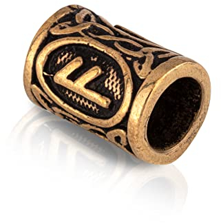 NKlaus ANSUZ - Bronze Futhark Rune Bartperle Germanisch Keltisch Wikinger Gothic 3550