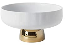 TOMYEUS Coupe Fruit Assiette de Fruits Salon Chariot Candy Plaque Réception Réception Tall Céramique Snack Plate Plaque Dumb Disc Nouilles Corbeille Fruit (Color : A, Size : Small)