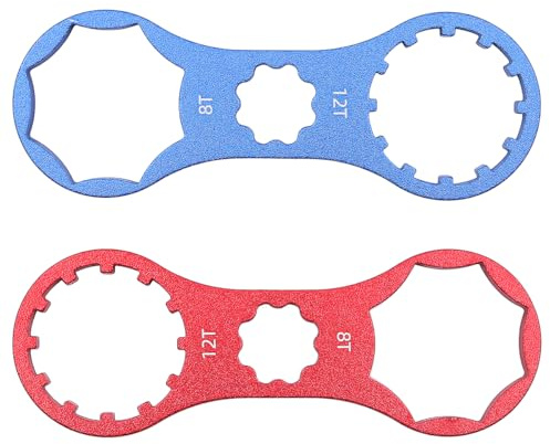 CENPEK 2PCS Mountain Bike Fork Shoulder Cap Wrench Compatible with Suntop XCM/XCR/XCT/RST - Red + Blue