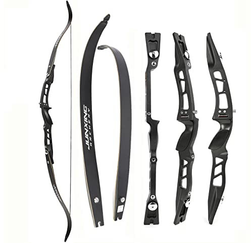 surwolf 66 Takedown Recurve båge 20~40LBS ILF Competition recurve båge set Vuxen Sportbåge Bågskytte träningsbåge Långbåge Jaktbåge (black bow, 40 lb)