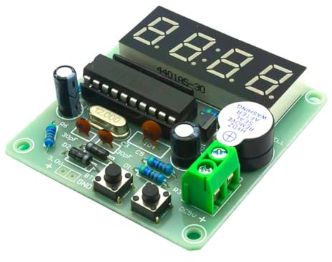 Hsthe Sea Horloge électronique LED 4 Bits, kit de Bricolage, Machine d'entraînement à la Soudure pour la Pratique du Programme Scolaire, Pratique du soudage