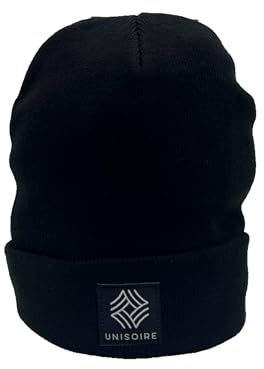 UNISOIRE Beanie Basic, Herren und Damen (Unisex), Flexibler Beanie perfekt für den Frühling, Herbst und Winter, Super Soft, Top Qualität (DE/NL/SE/PL, Alphanumerisch, Einheitsgröße, Schwarz)