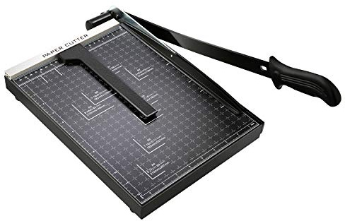 COOCHEER Taglierina Professionale A4, Ghigliottina per Carta e Foto Taglierina a leva di alta qualità per scuola e ufficio, Nero