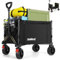 SLIDBEAT - Carrello Pieghevole 3 in 1, Carrello da Campeggio Portatile 100kg, Carrello Spiaggia Ruote Grandi con Maniglia Regolabile, Carrello da Giardino Pieghevole Adatto a Tutti i Terreni