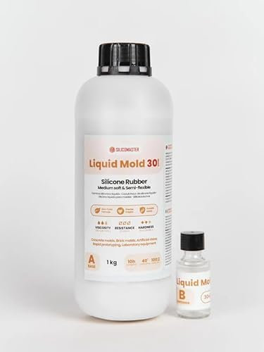 Resin Pro® Liquid Mold 30 - Silicone flexible (510 g) pour moules résistants en béton, plâtre et résines - Dureté 30 Shore A - Idéal pour les formes détaillées et les matériaux lourds