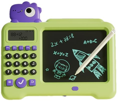 Moreeulsi Handwriting Board, 19.2x16.9x1.8cm Lcd Drawing Writing Tablet Kids, Children's Calculation Handwriting Tablet, Audio Learning Machine, Calculator Handwriting Tablet, Educational Toys