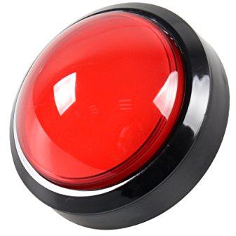 EG STARTS 4 Tums 100 mm Big Dome 12V LED Upplysta Tryckknappar Med Mikrobrytare för Arkadmaskin Videospel Delar (Röd)