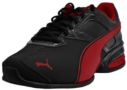 Puma Scarpe da Corsa Uomo Tazon 6 FM, Puma Nero Rosso Dalia, 45.5 EU