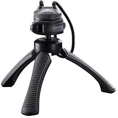 Mantona Kaleido Gaia Deep Grey – Minitrípode, Color Gris Oscuro