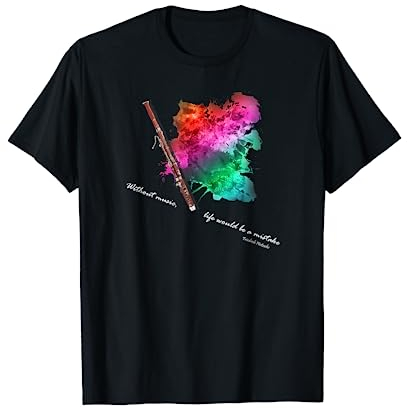 Fagott T-shirt für die Orchesterprobe Instrument T-Shirt