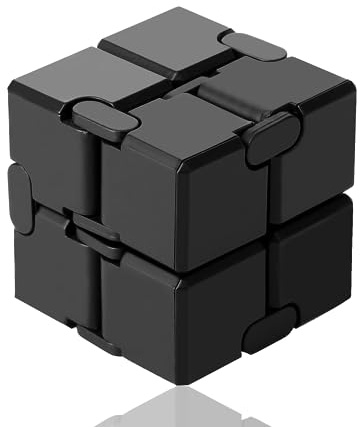 Funxim Fidget Infinity Cube Décompression Jouet Cube de l'infini, Stress de Jouet de Doigt de Fidget et soulagement d'inquiétude pour Le Personnel de Bureau, Surface de Silicone