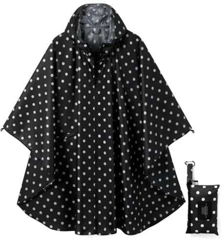 Rain Poncho Jacket Coat Hooded Zipper Style for Women/Men/Adult with Pocket