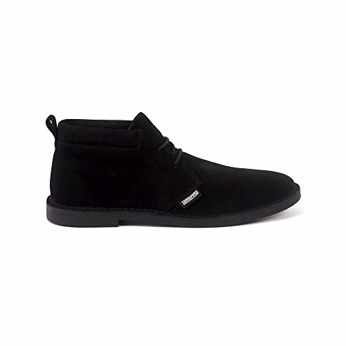 Lambretta Men's Camden 2 Desert Boot, Black Suede, Size 10