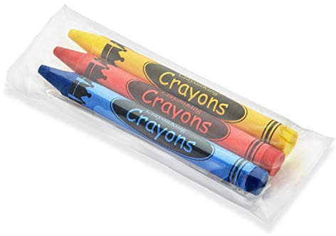 CrayonKing 100 Sets of 3-Packs in Cello (300 Bulk Crayons) – Restaurants, Classrooms, Parties & Events – Kid-Safe, Pre-Packaged, Assorted Colors Non-Toxic Crayons
