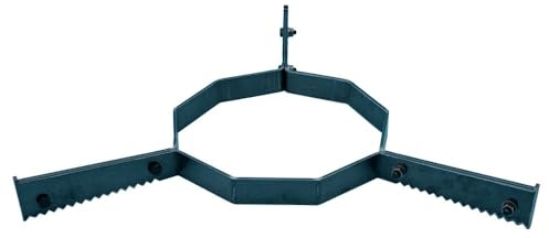Feuerfest 123 - Support pour plaque de feu en acier Ø 60 cm, barre d'appui pour plaques de gril de 60 cm, maintien sûr sur tonneaux à feu, corbeilles à feu et grils sphériques, Made in Germany