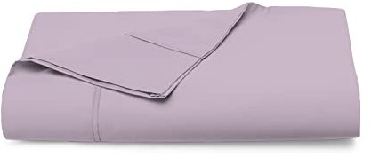 Pizuna Laken ohne Gummizug 90x200 cm Baumwolle Neu Lavendelfrost, 400 Fadenzahl 100% Langstapel Baumwolle Bettlaken, Satinbindung Flachlaken 180x280 cm