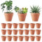 Rppiup Lot de 24 Pots de Fleurs, 3,5 x 3 cm Pot Terre Cuite avec Trou de Drainage, Mini Pots en Terre Cuite, Petit Pot De Fleur pour lintérieur, extérieur, Plante Jardin Balcon Décoration