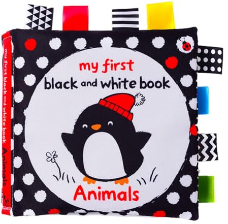 Huamengyuan Babyspielzeug Stoffbuch Soft Bilderbuch Baby Spielzeug mit Knisterbuch Entwickelt Kontrastbuch Baby Greifen und Staunen - EIN Perfekter Begleiter für zuhause & unterwegs ab 0+ Monaten