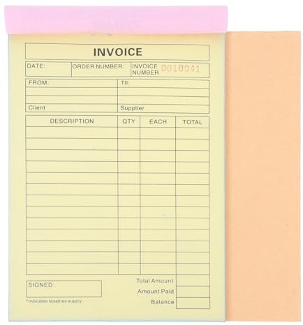 PartyKindom Sanlian Carnet De Commandes 2 PièCes Avec Copies Claires Bloc De Factures Pour Petites Entreprises Papier Sans Carbone Double Exemplaire Avec Support Pour Artisanat Photographie Restaurant