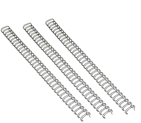 BuroKalos trådbindande ryggar, 60 ark, 11,1 mm, 3:1 tonhöjd, svart, förpackning med 100