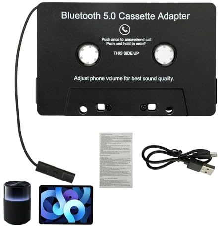 adaptadorde audio de cinta - adaptadorde casete de audio inalámbrico 5.0, Adapter de cinta portátil | Audiio adaptadorcon reproductor de escritorio, cassette de manos libre adaper, llame a Cassete
