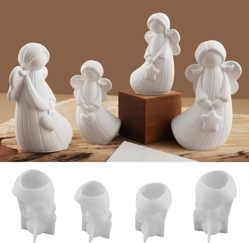 Stampo in silicone Angelo di Natale, stampi in silicone per versamento Angelo, stampo 3D in silicone Angelo-figura, stampi in gesso per versamento in silicone, stampi in gesso per versamento, forme in
