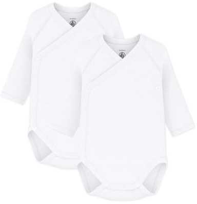 Petit Bateau Bodies Naissance Manche Longue (Lot de 2) Mixte bébé, Variante 1, 6 Mois