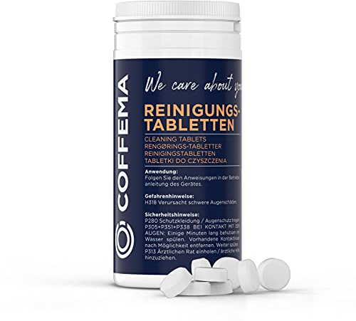 Coffema Cleaning tablets (1 g) - 1 x 100 tablets - for professional cleaning of coffee machines and fully automatic coffee machines - degreases and cleans