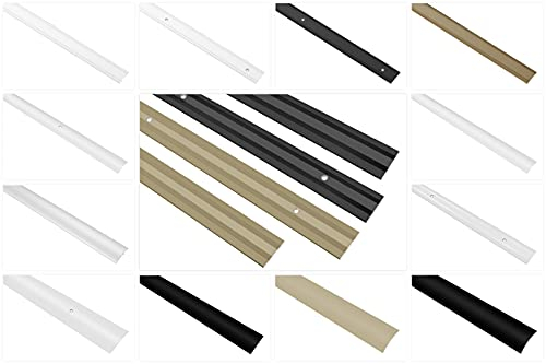 Effector Übergangsprofile aus eloxiertem Aluminium - Übergangsschiene Bodenleiste - (1,8 Meter Champagne) Überbrückung Bodenfuge kleben Fußboden