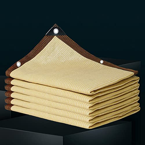 Voile d Ombrage 4x6 Filet d Ombrage Serre Toile d'ombrage 4x4 Voile Ombrage 6m Filet D'isolation Thermique Extérieur avec Œillet Serre, Pergola, Garage,beige-3x7m