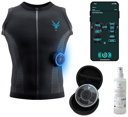 Antelope Evolution EMS Tank Top Männer Größe M – EMS Trainingsgerät, Bauchtrainer, Rückentrainer, Fitnessgerät für Zuhause oder im Studio, Heimtrainer, unterstützt beim Abnehmen und Muskelaufbau